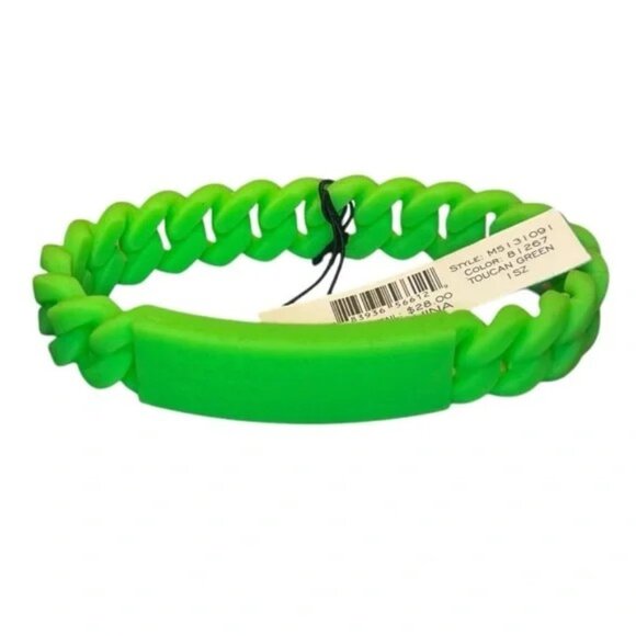MARC by MARC JACOBS | Toucan Green Silicone Link Bracelet  - NWT - Picture 2 of 2